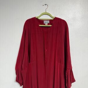 Michael Blair Burgundy Blouse Sz 24